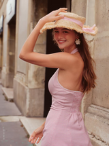 Lovely Sweetheart Halter Mini Dress & Cardigan