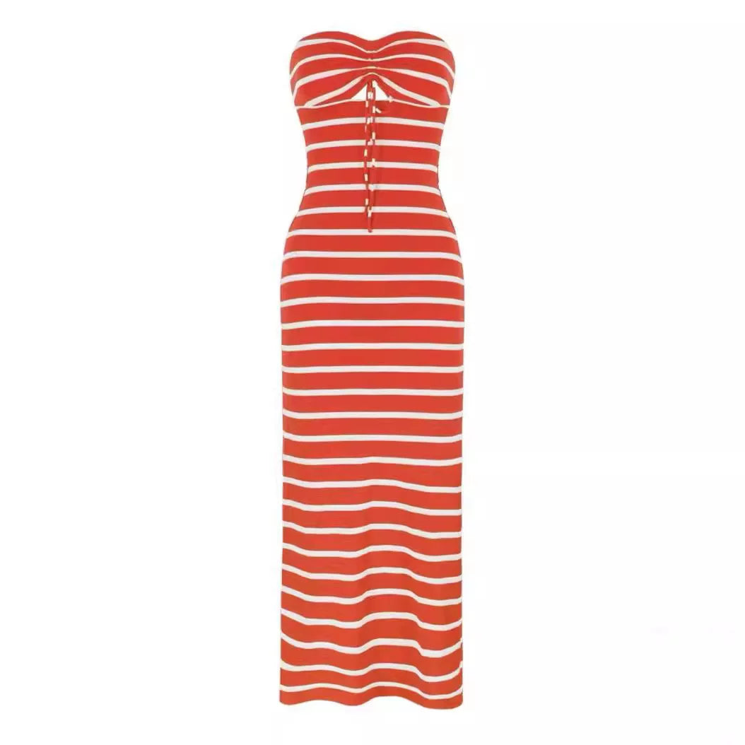 Cherry Coast Ruched Midi Dress