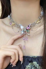 Iridescent Butterfly Choker