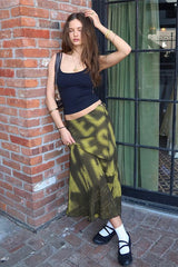 Neon-printed Wrap Skirt