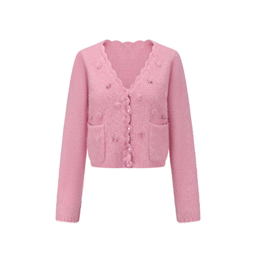 Lovely Sweetheart Halter Mini Dress & Cardigan