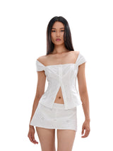 [Pre-sale] Serene White Corset Set