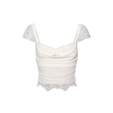 Salt Air Lace Cowl Top