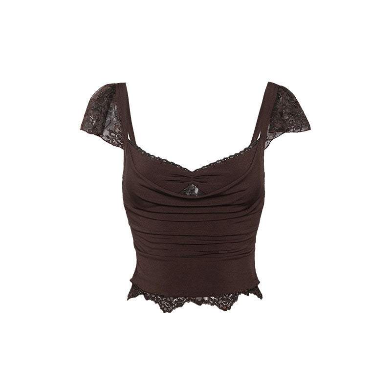 Salt Air Lace Cowl Top
