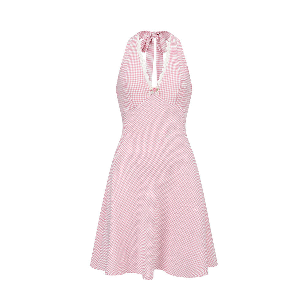 Lovely Sweetheart Halter Mini Dress & Cardigan