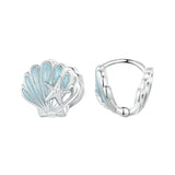 Original blue starfish shell earrings for women, romantic and elegant design s925 sterling silver earrings and earrings