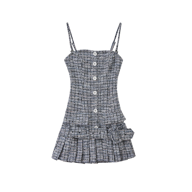 [Pre-sale]Tweed Button-Up Mini Dress