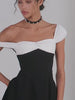 Ribbon Strap Off-Shoulder Mini Dress