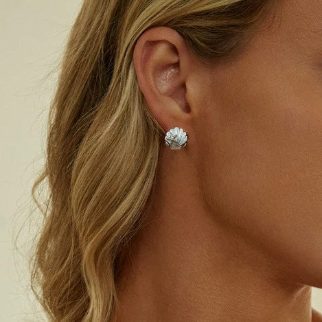 Ocean Shell 925 Sterling Sliver Earrings
