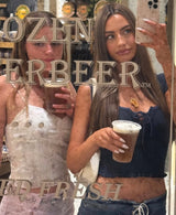 Lace-up Ribbed Crop Top